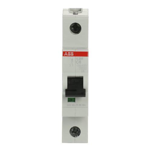 ABB S201-C6 kismegszakító, Icn=6kA, 1P, C karakterisztika, 230/440V AC, 60 V DC, In=6A