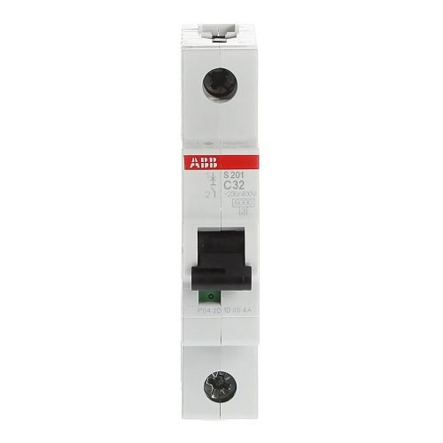 ABB S201-C32 Kismegszakító, Icn=6kA, 1P, C karakterisztika, 230/440V AC, 60 V DC, In=32A