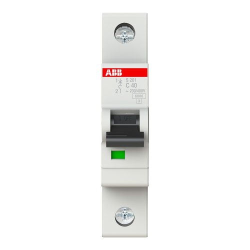 ABB S201-C50 Kismegszakító, Icn=6kA, 1P, C karakterisztika, 230/440V AC, 60 V DC, In=50A