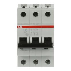   ABB S203-C10 Kismegszakító, Icn=6kA, 3P, C karakterisztika, 230/440V AC,  In=10A