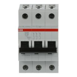   ABB S203-C13 Kismegszakító, Icn=6kA, 3P, C karakterisztika, 230/440V AC,  In=13A