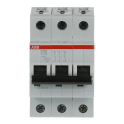   ABB S203-C16 Kismegszakító, Icn=6kA, 3P, C karakterisztika, 230/440V AC,  In=16A