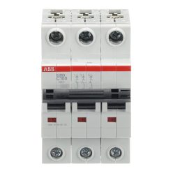   ABB S203-C100 kismegszakító, Icn = 6kA, 3P, C karakterisztika, 230/440V AC, In=100A