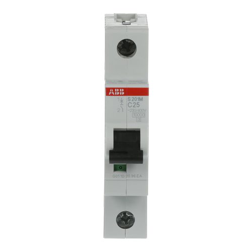 ABB S201M-C25 kismegszakító, Icn=10kA, 1P, C karakterisztika, 230/440V AC, 60 V DC, In=25A
