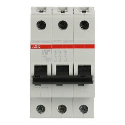  ABB S203M-C10 kismegszakító, Icn=10kA, 3P, C karakterisztika, 230/440V AC,  In=10A