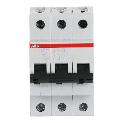 ABB S203M-C32 kismegszakító, Icn=10kA, 3P, C karakterisztika, 230/440V AC,  In=32A