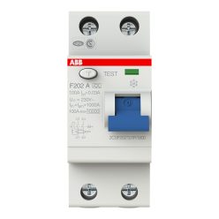   ABB F202A-100/0.03 Áramvédő kapcsoló (FI-relé), 2P, In=100A, 30mA, A típus