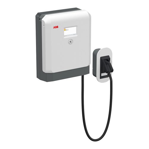 ABB Terra DC fali töltő 24 kW, 7 m CCS2 kábel, RFID, LCD kijelző