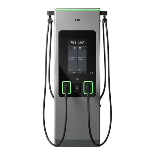 ABB C50DC elektromos autó töltő 50 kW, CCS2 kábel, RFID, LCD kijelző